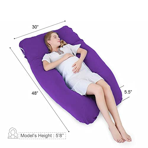 U Shape Comfortable Pregnancy Pillow (Purple)