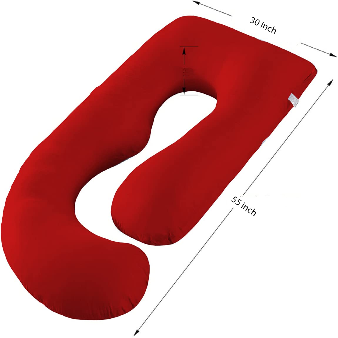 J Shape Comfortable Premium Quality Pregnancy Pillow For Women (Red)