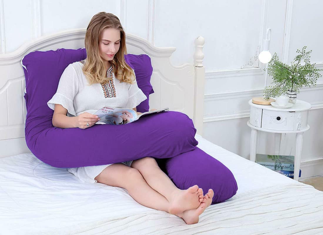 U Shape Comfortable Pregnancy Pillow (Purple)