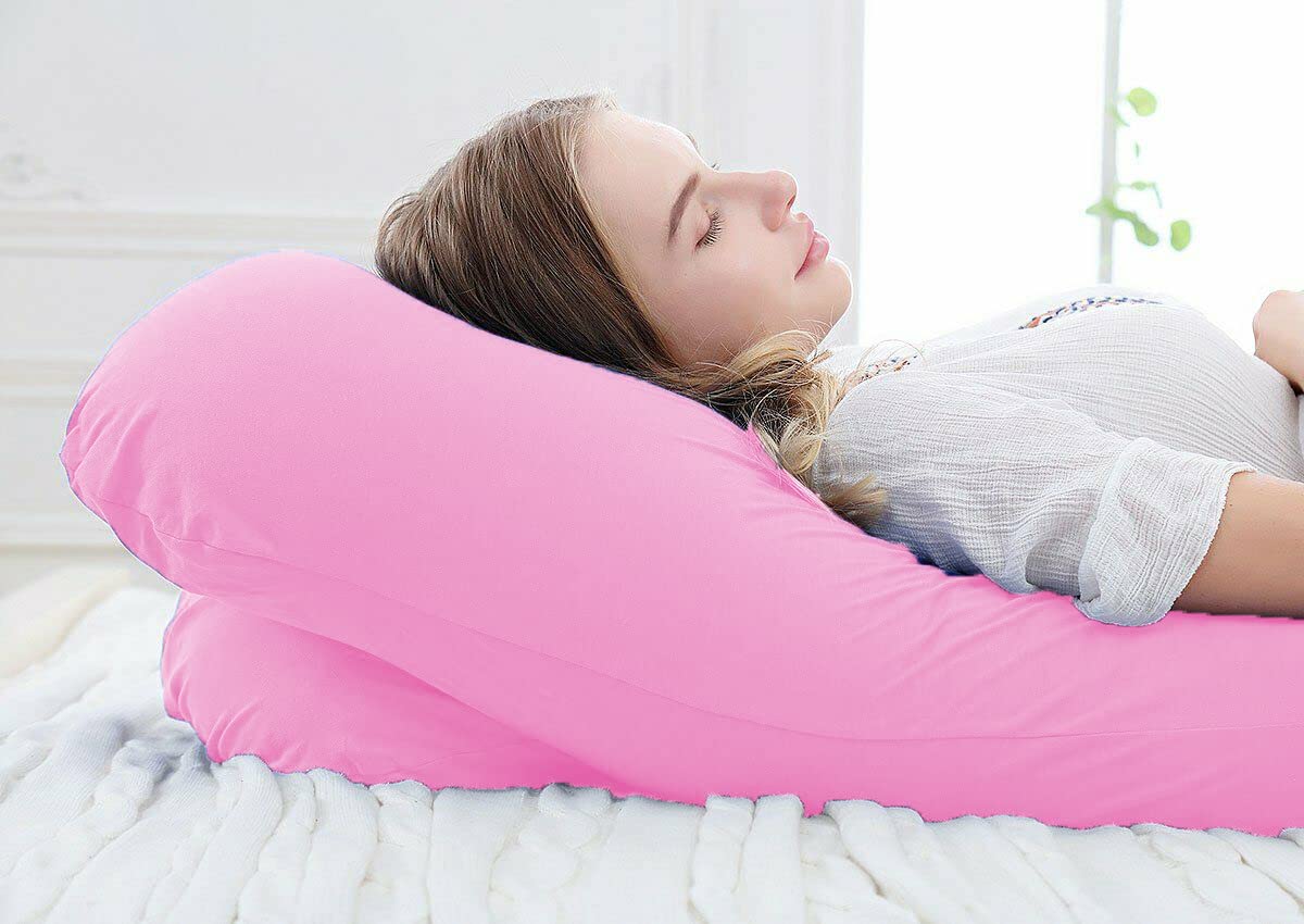 U shape Premium Quality Pregnancy Pillow (Pink)