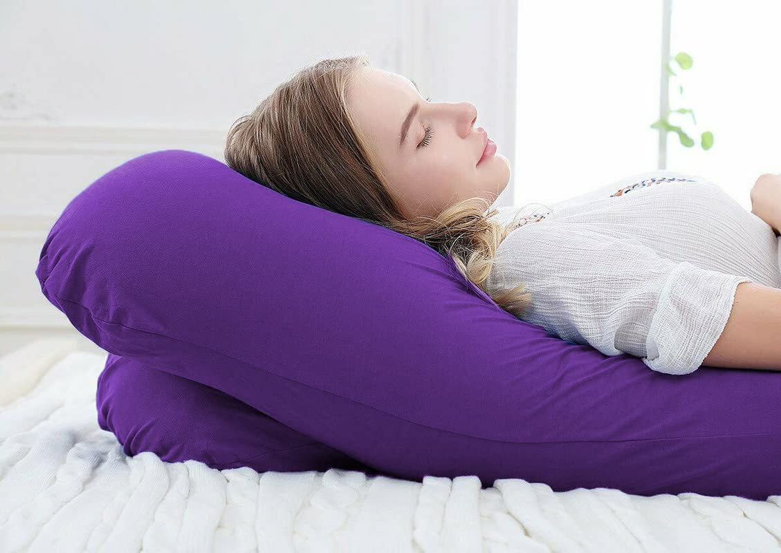 U Shape Comfortable Pregnancy Pillow (Purple)