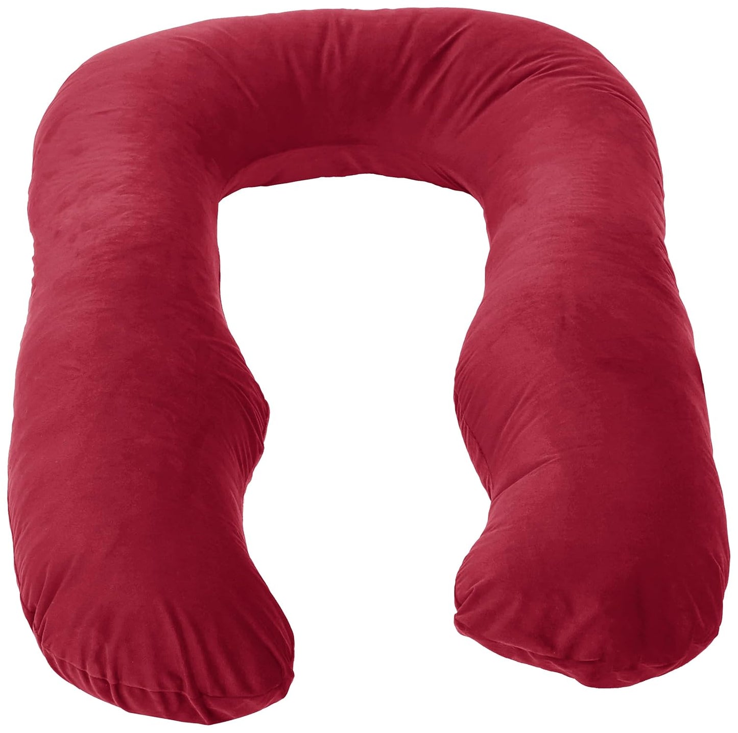 U Shape Fully Comfortable Microfibre Solid Pregnancy Pillow (Maroon)