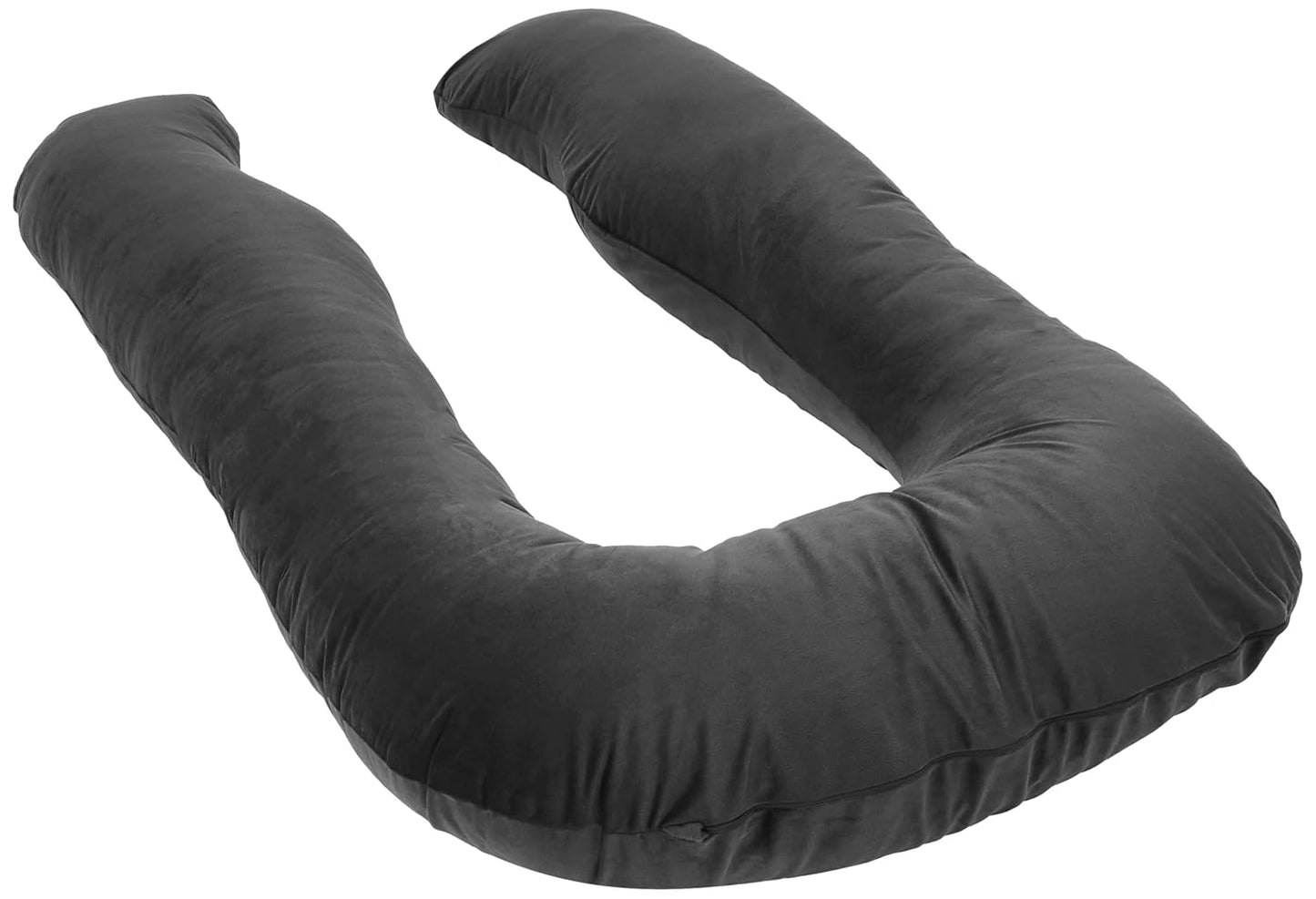 U Shape Fully Comfortable Microfibre Solid Pregnancy Pillow for Women (Black)