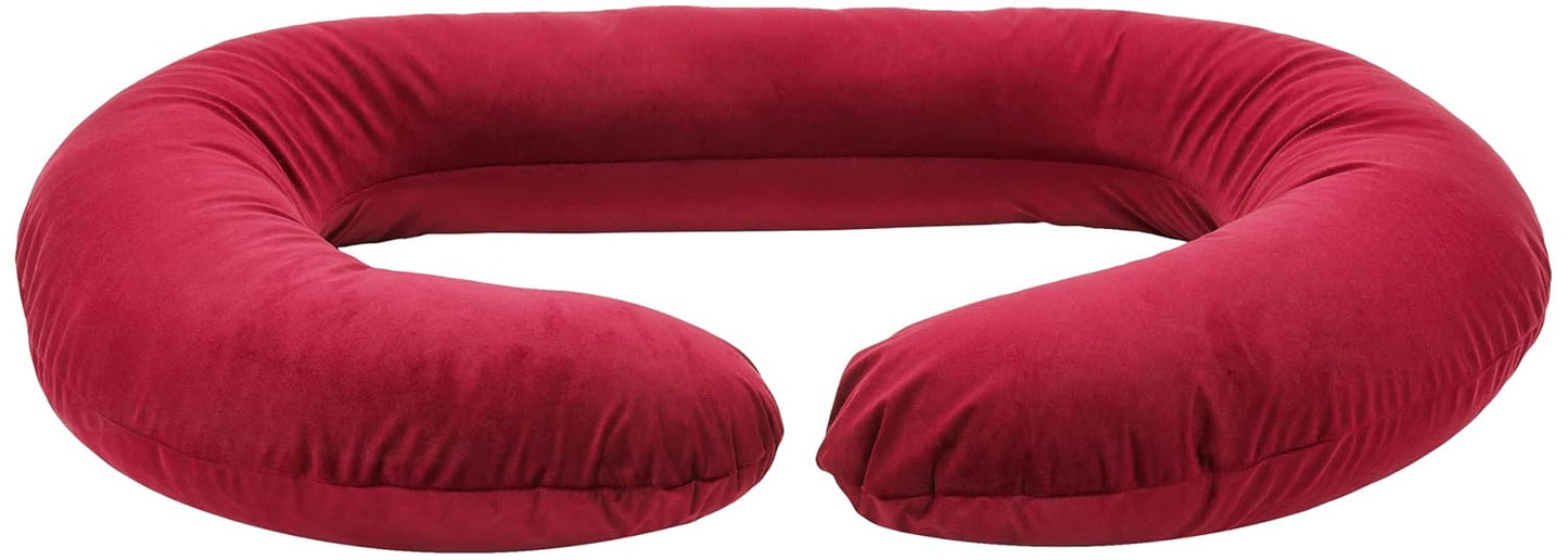 C Shape Fully Comfortable Microfibre Solid Pregnancy Pillow (Maroon)