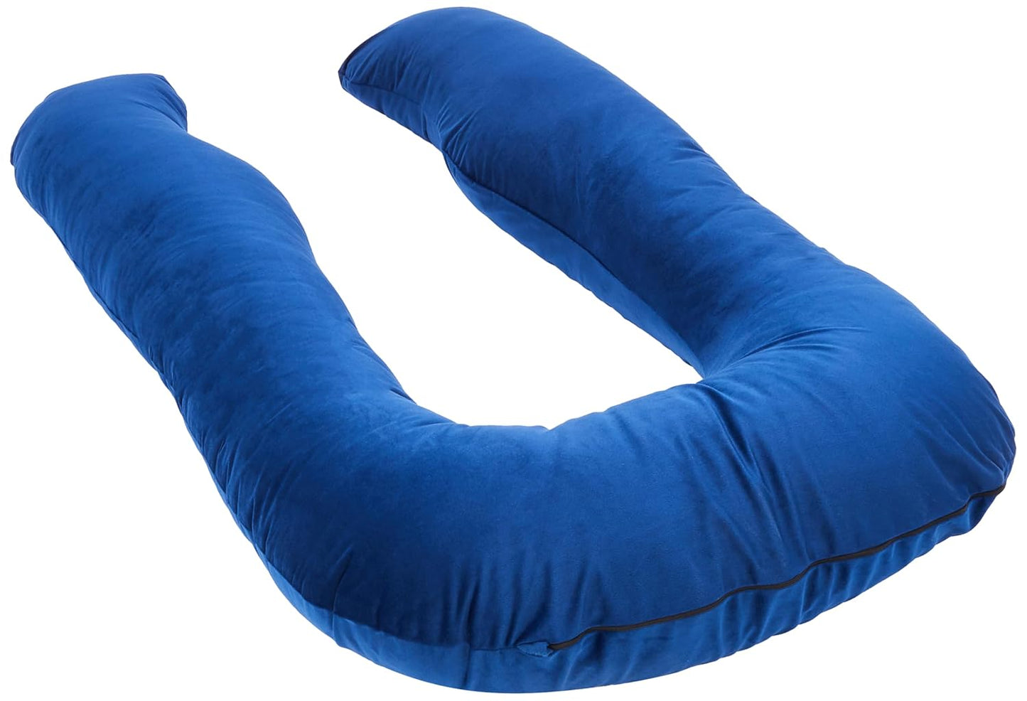 U Shape Fully Comfortable Microfibre Solid Pregnancy Pillow (Blue)