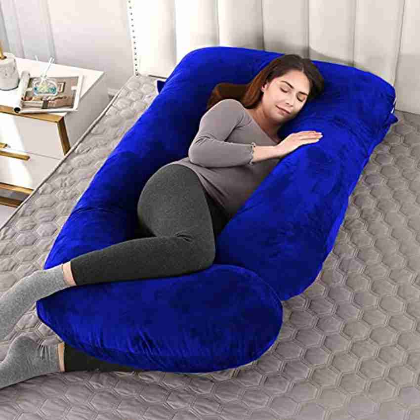 J Shape Comfortfull Pregnancy Pillow For Women (Blue)